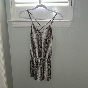 Snake print romper